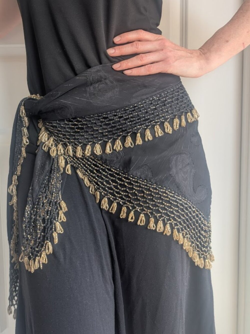 Vintage beaded shawl wrap